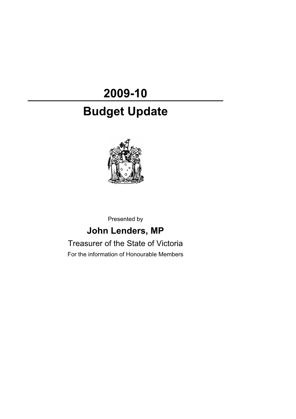 2009-10 Budget Update