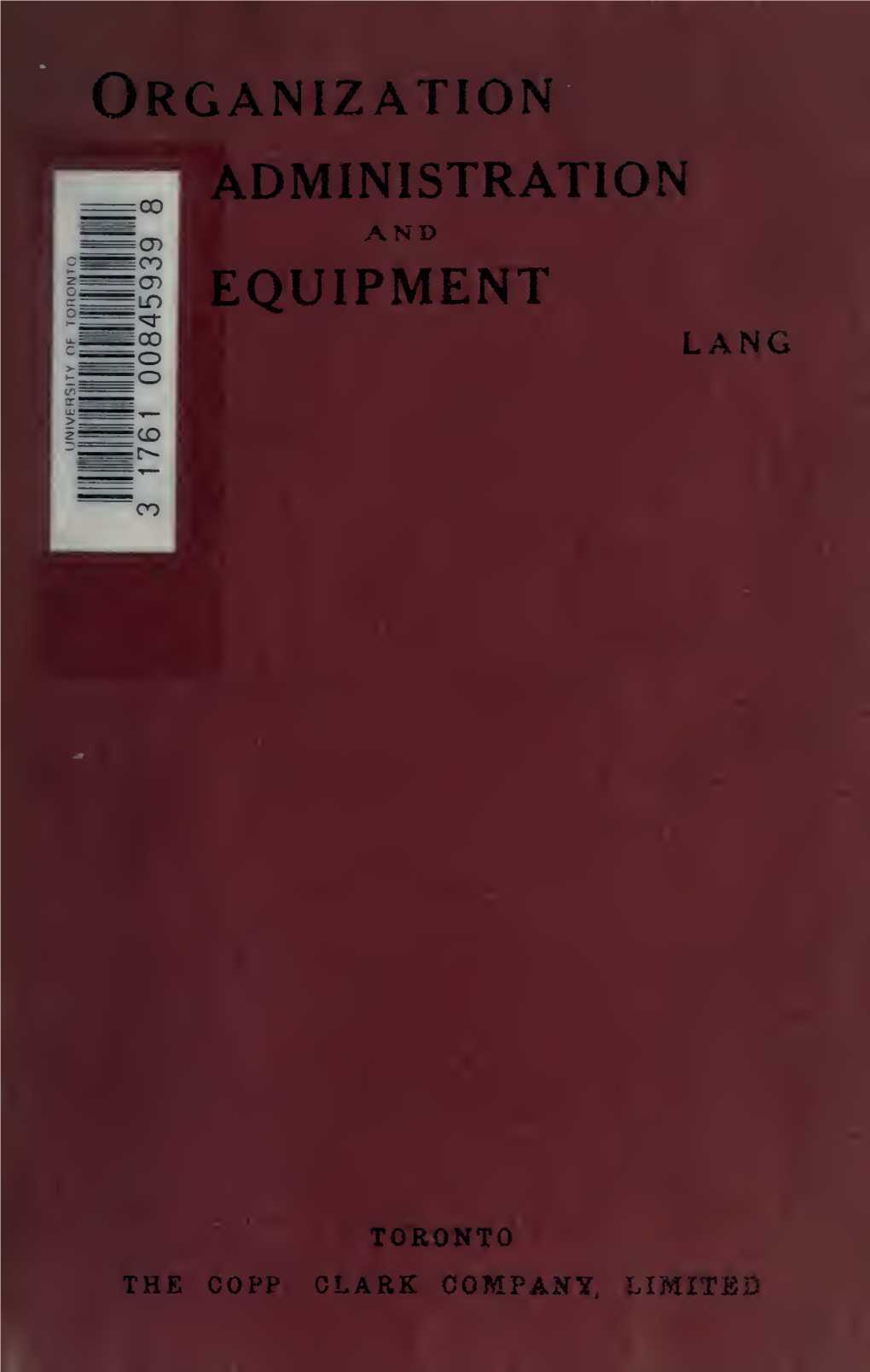 Organization, Administration and Equipment of His Majesty's Forces