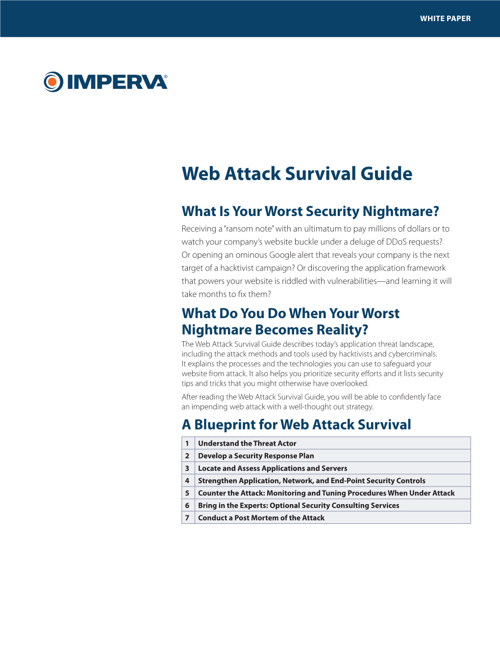 Web Attack Survival Guide