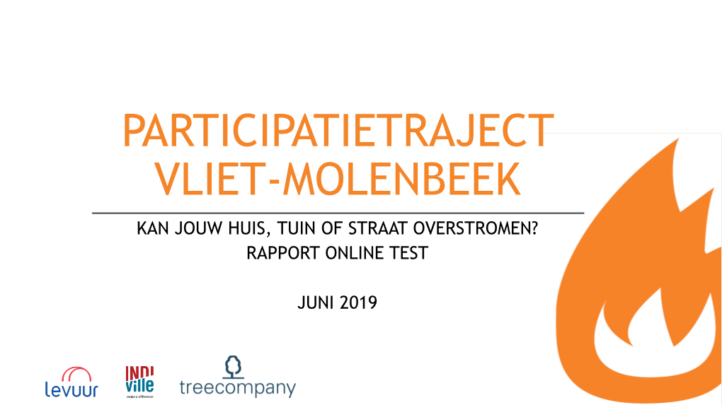 Participatietraject Vliet-Molenbeek Kan Jouw Huis, Tuin of Straat Overstromen? Rapport Online Test