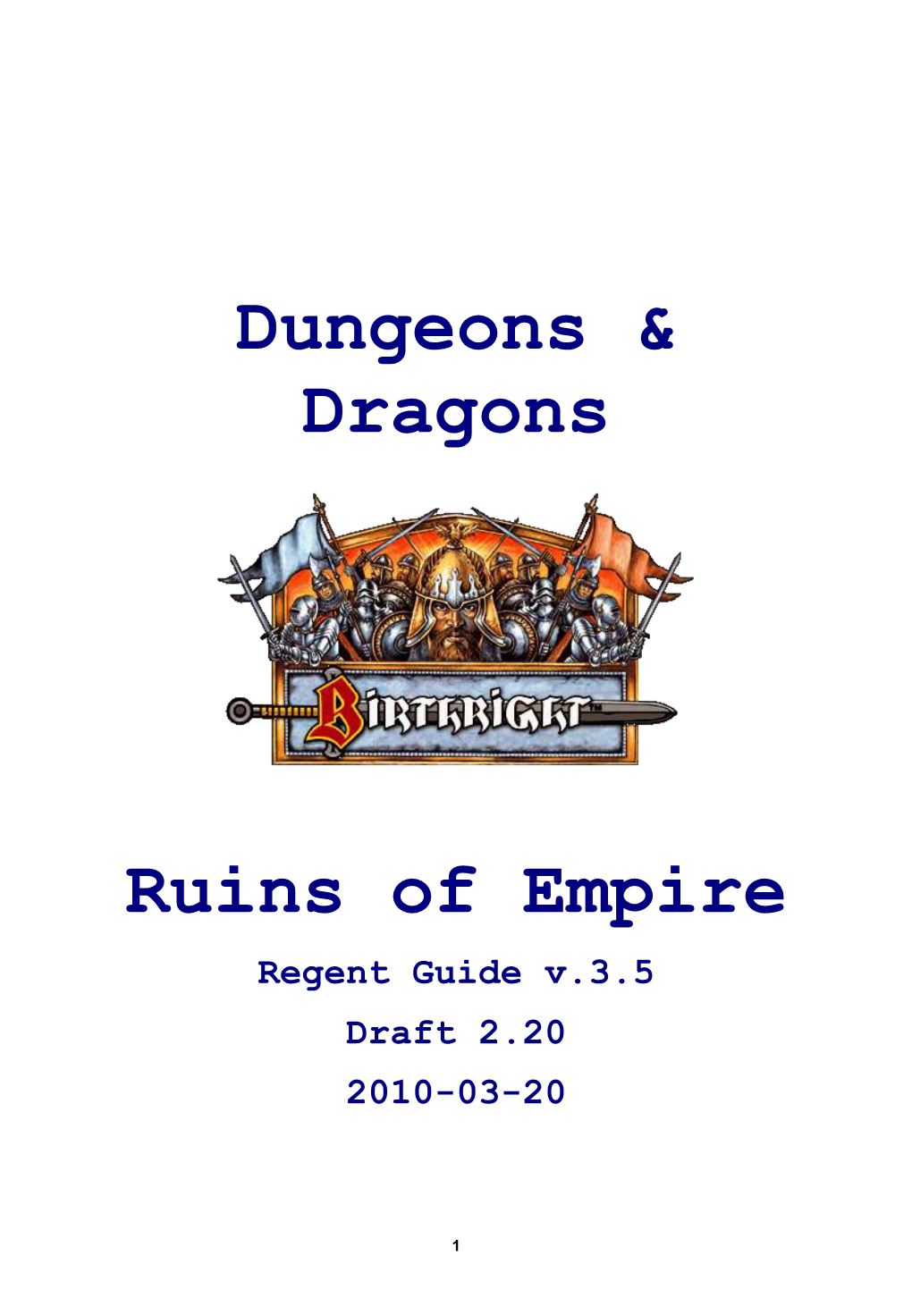 Dungeons & Dragons Ruins of Empire