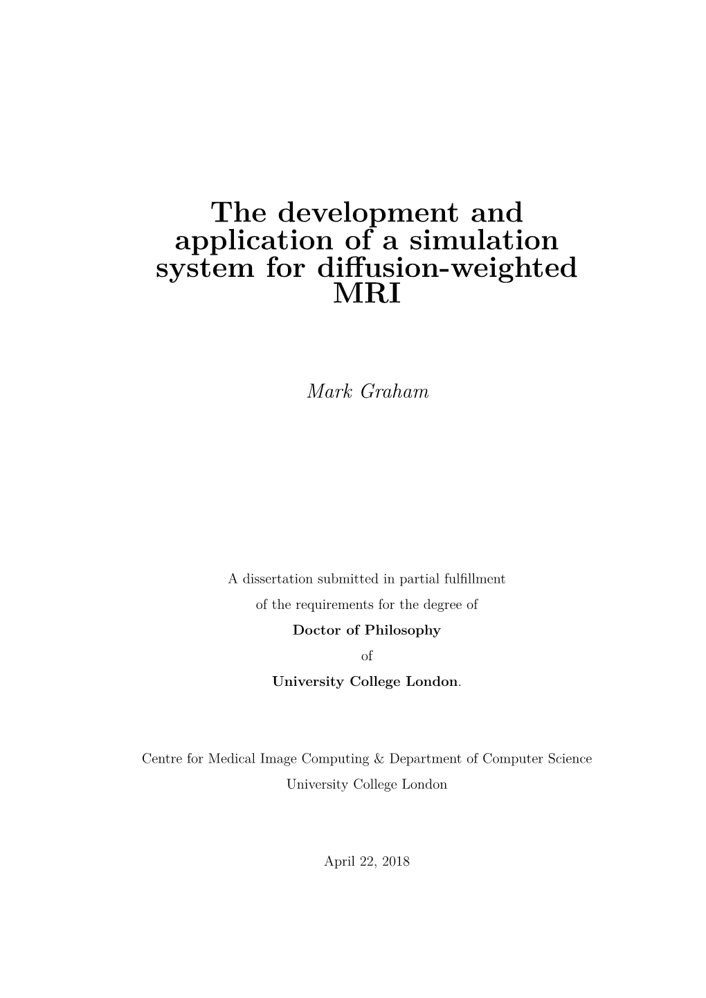 The Development and Application of a Simulation System for Diffusion