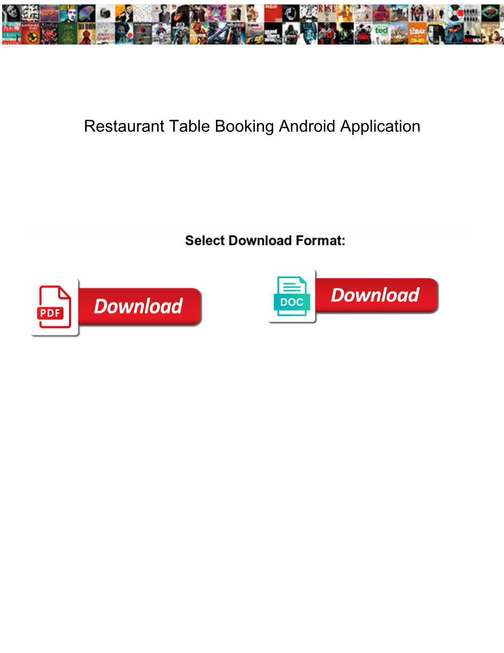 Restaurant Table Booking Android Application