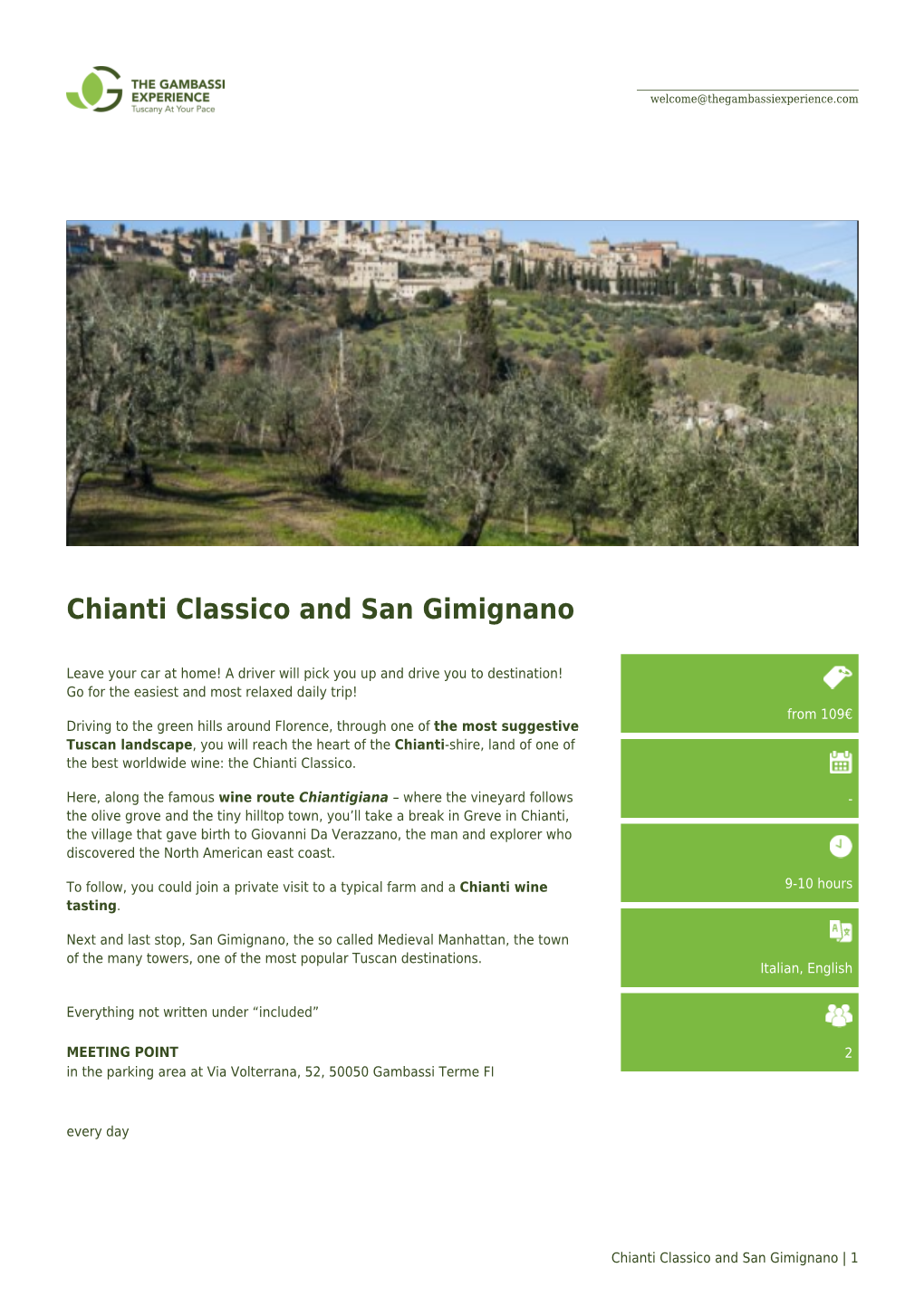 Chianti Classico and San Gimignano