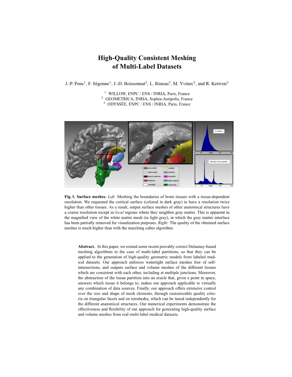 High-Quality Consistent Meshing of Multi-Label Datasets