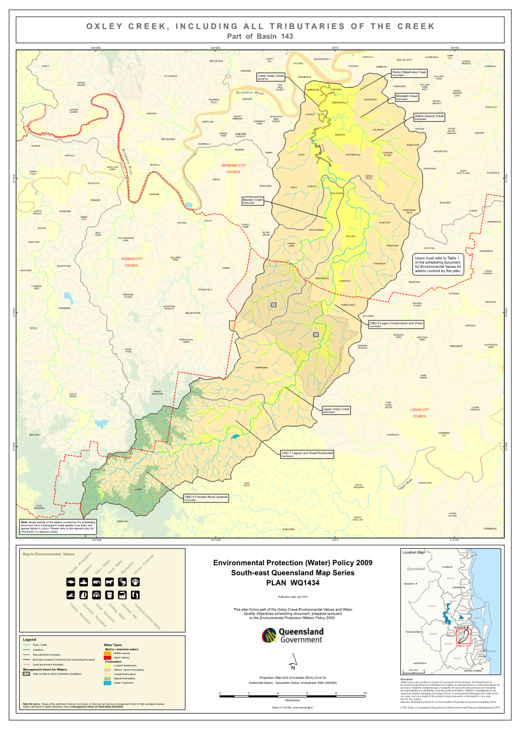 Oxley Creek Environmental Values and Water Quality Objectives (Plan)