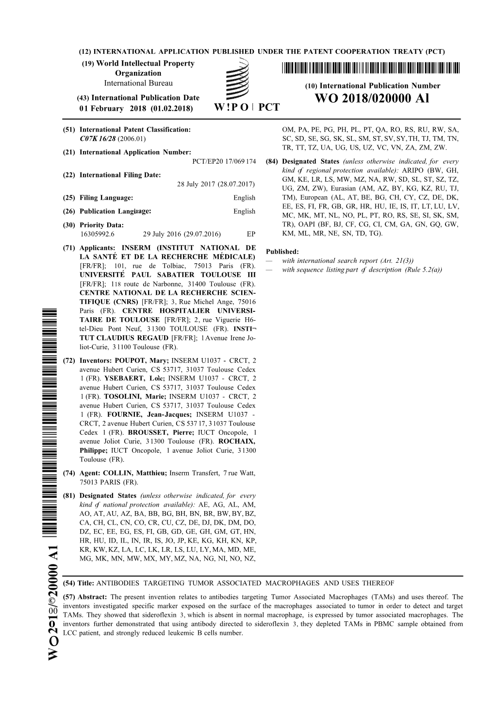 WO 2018/020000 Al 01 February 2018 (01.02.2018) W !P O PCT