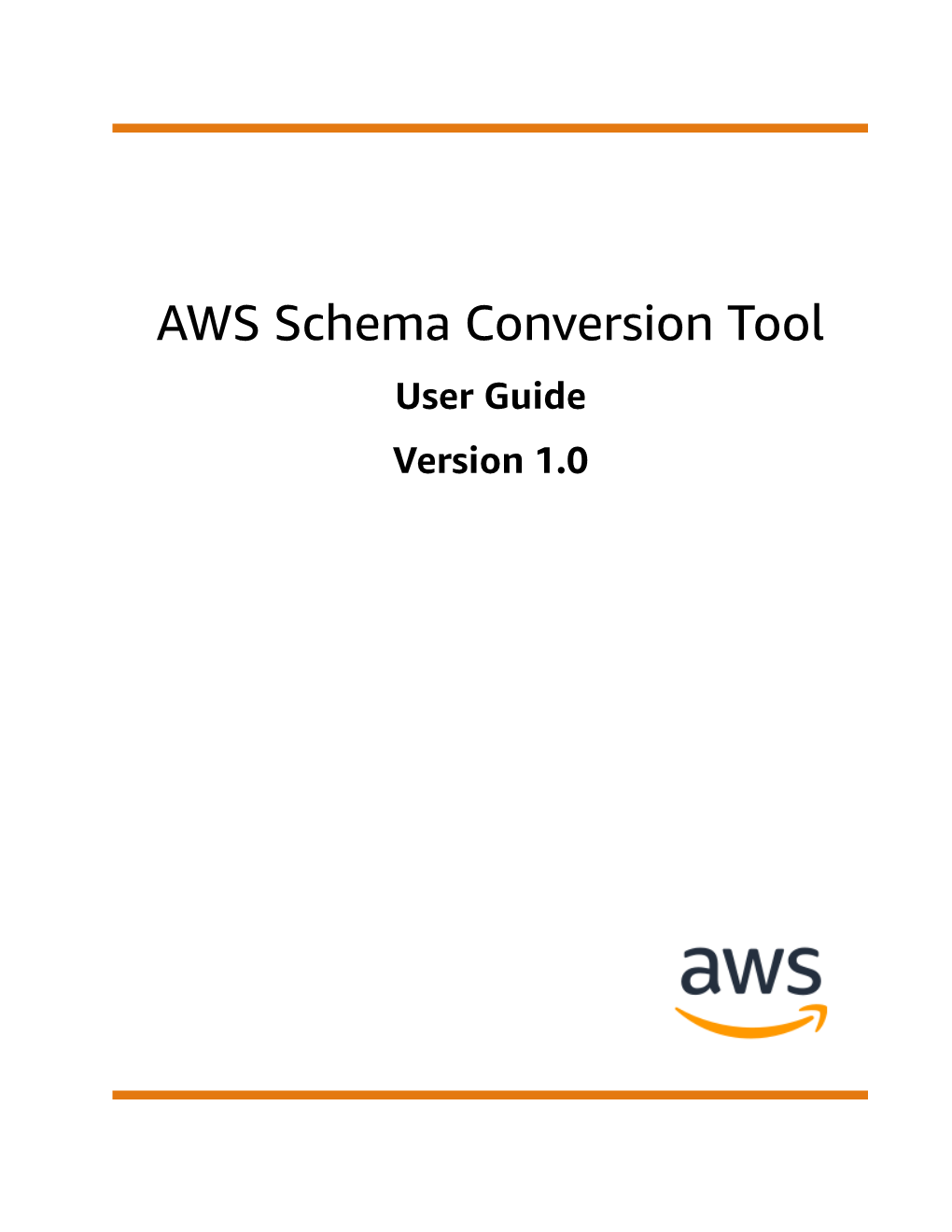 AWS Schema Conversion Tool User Guide Version 1.0 AWS Schema Conversion Tool User Guide