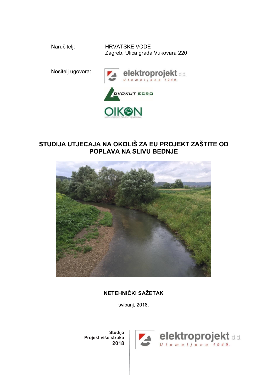 Studija Utjecaja Na Okoliš Za Eu Projekt Zaštite Od Poplava Na Slivu Bednje