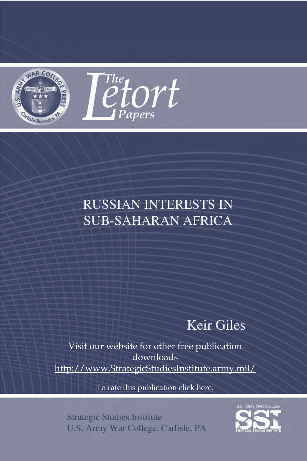 Russian Interest in Sub-Saharan Africa