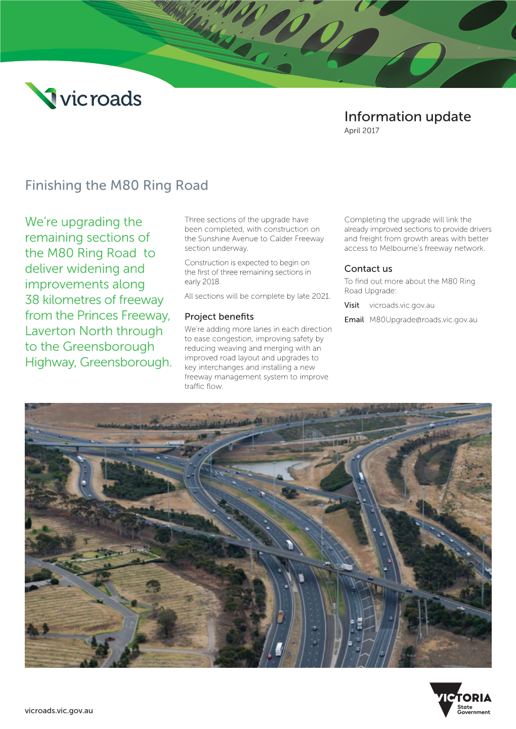 Information Update Finishing the M80 Ring Road