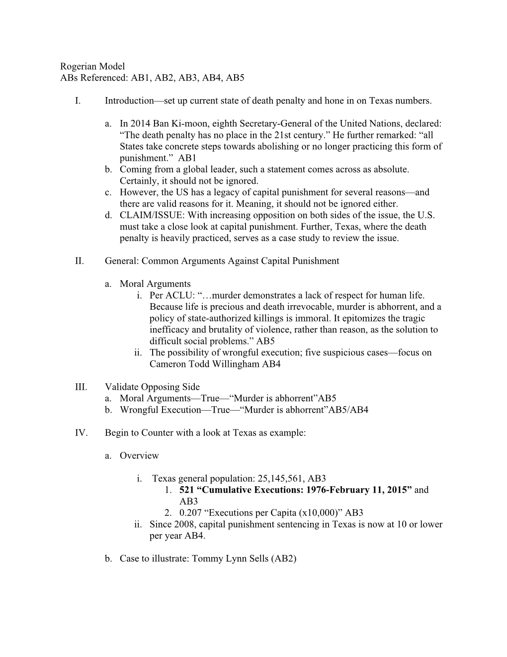 Rogerian Model Abs Referenced: AB1, AB2, AB3, AB4, AB5 I. Introduction