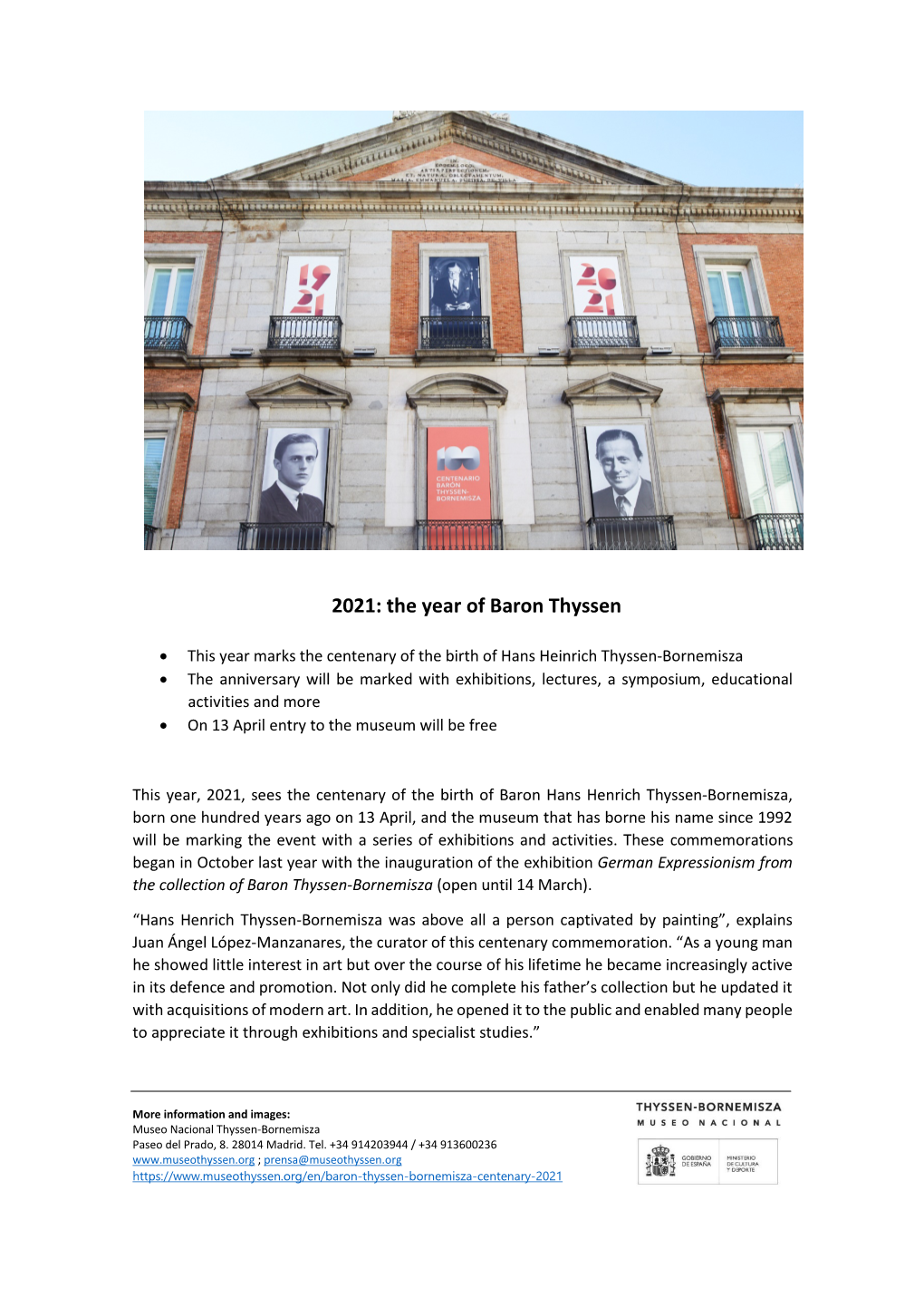 2021: the Year of Baron Thyssen