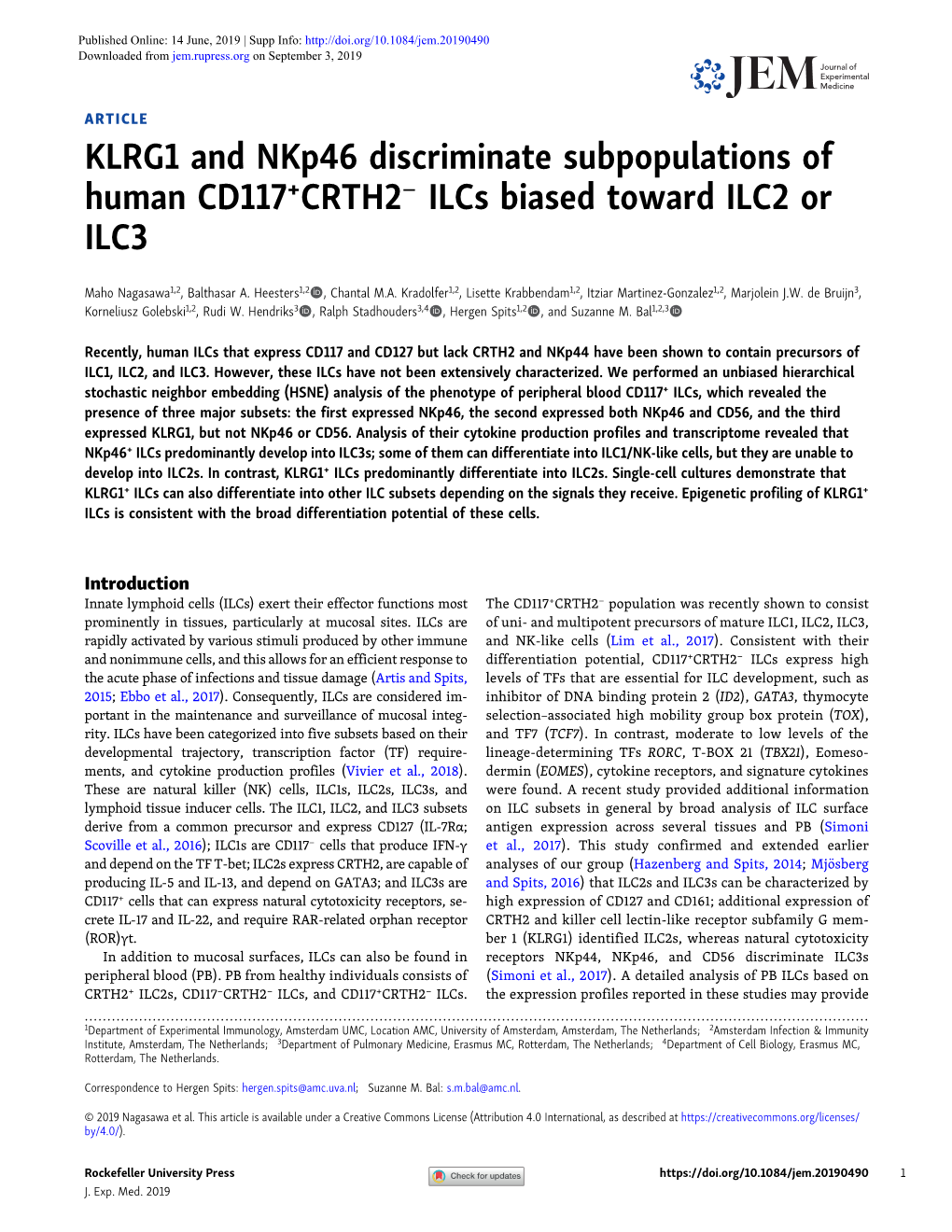 Ilcs Biased Toward ILC2 Or ILC3