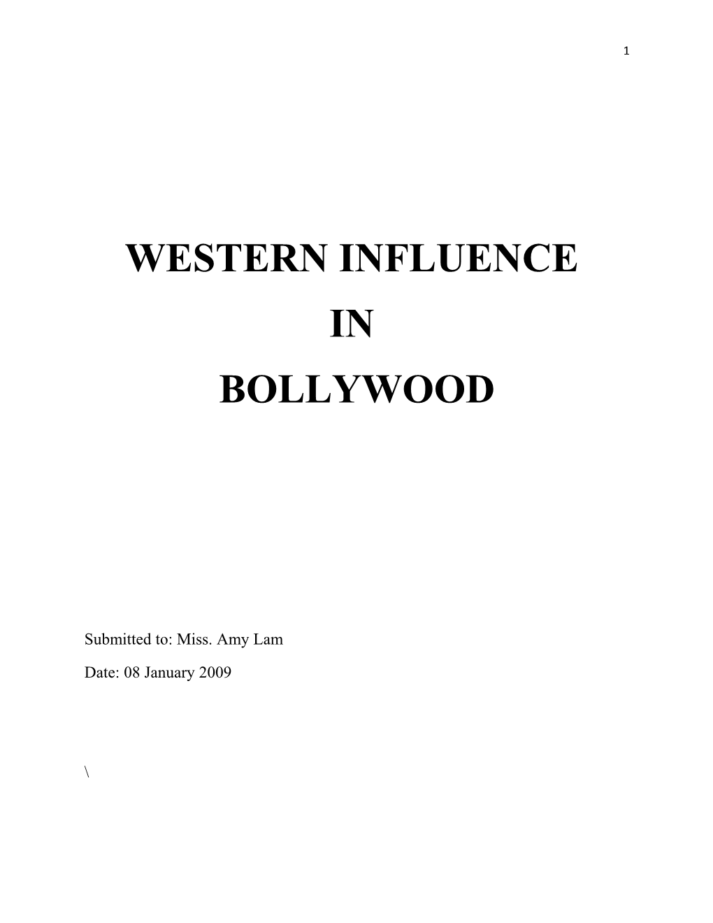 Western Influence