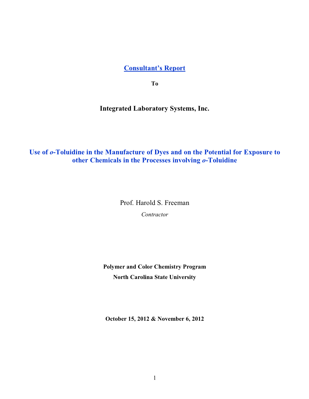 Use of O-Toluidine in Dye Manufacturing