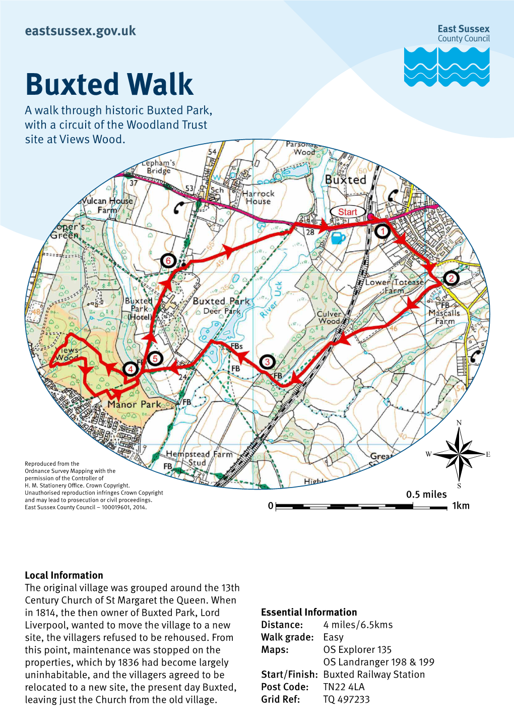 Buxted Walk a Walk Through Historic Buxted Park, with a Circuit of the Woodland Trust Site at Views Wood