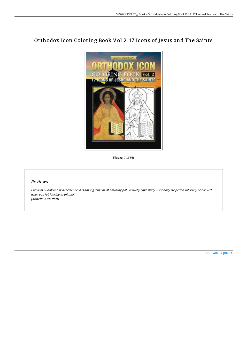 Download Ebook » Orthodox Icon Coloring Book Vol.2: 17 Icons Of