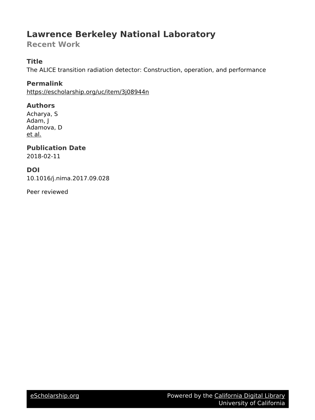 The ALICE Transition Radiation Detector: Construction, Operation, and Performance