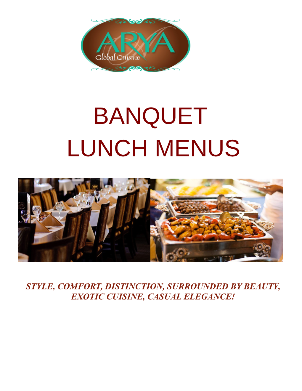 Banquet Lunch Menus