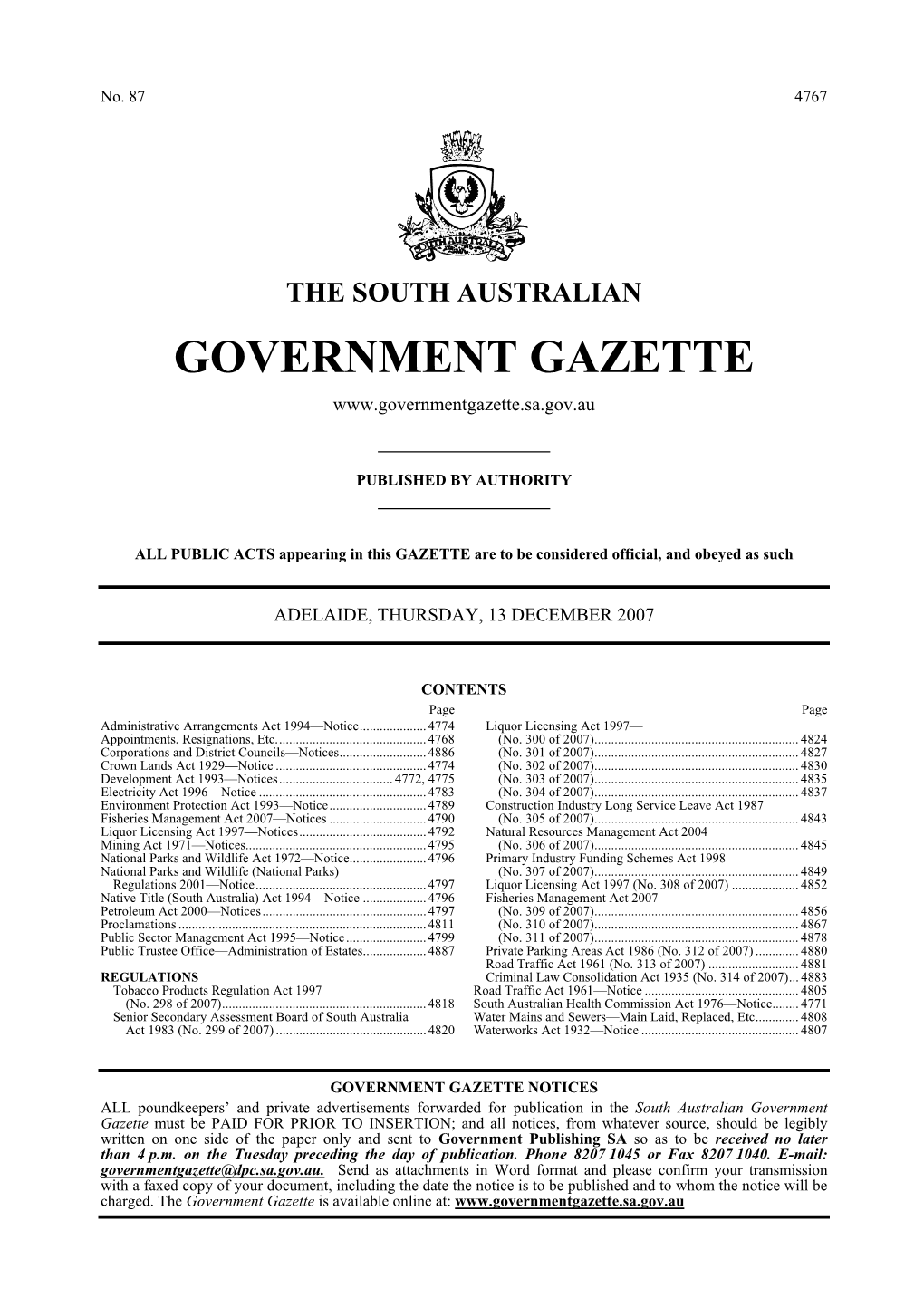 Government Gazette