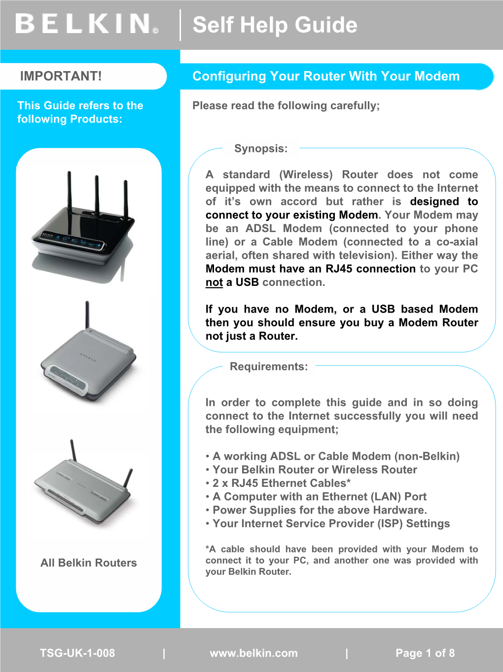 Configuring Your Router with Your ADSL Or Cable Modem
