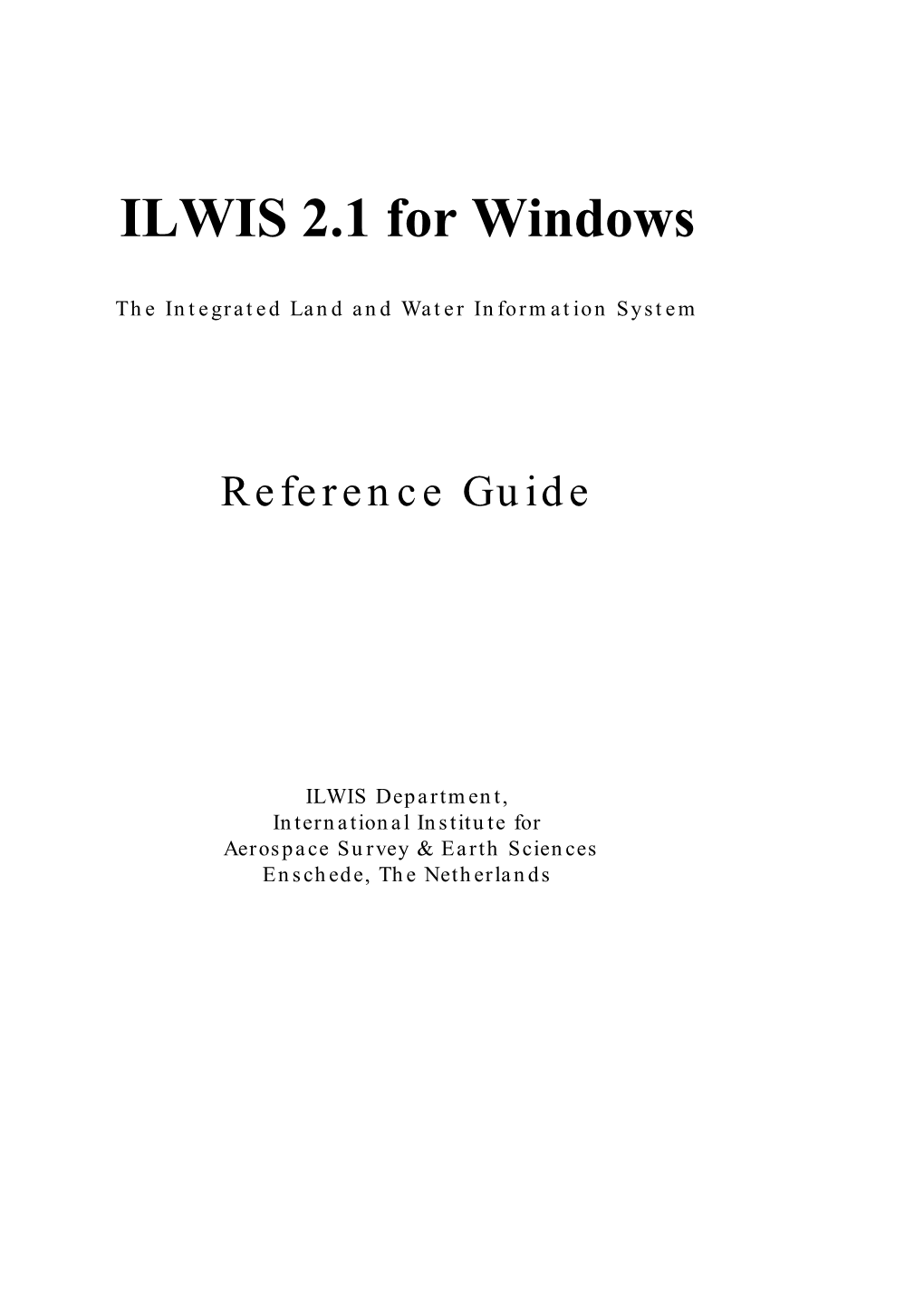 ILWIS 2.1 for Windows