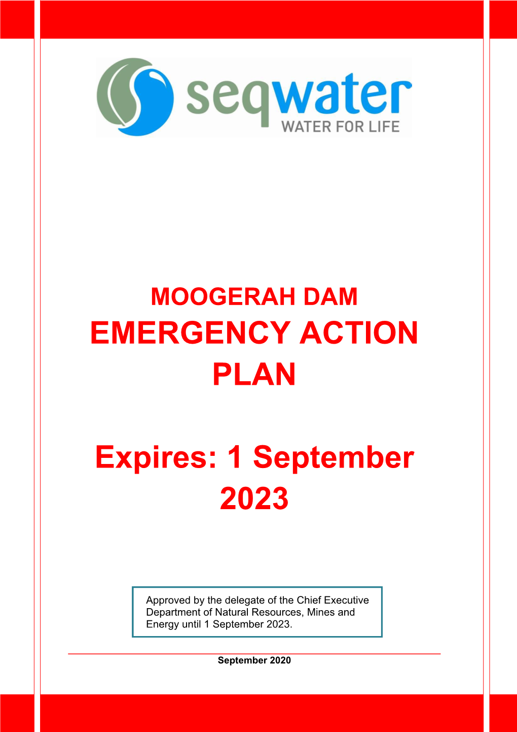 Moogerah Dam Emergency Action Plan