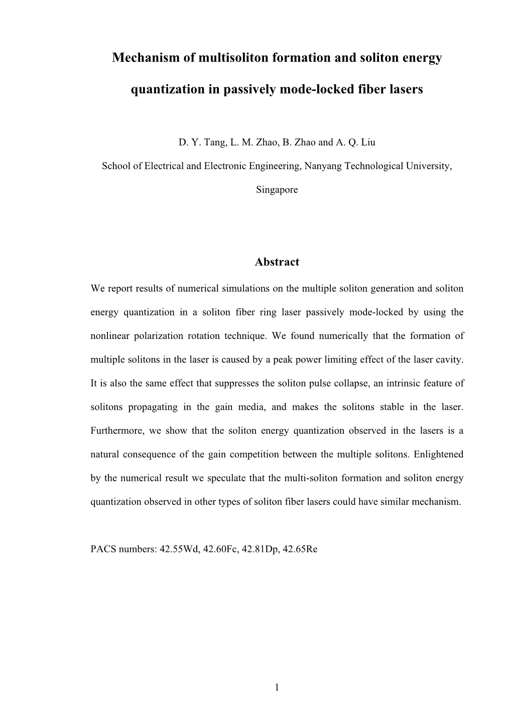 Mechanism of Multisoliton Formation and Soliton Energy Quantization In