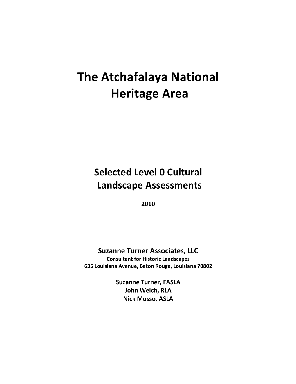 The Atchafalaya National Heritage Area