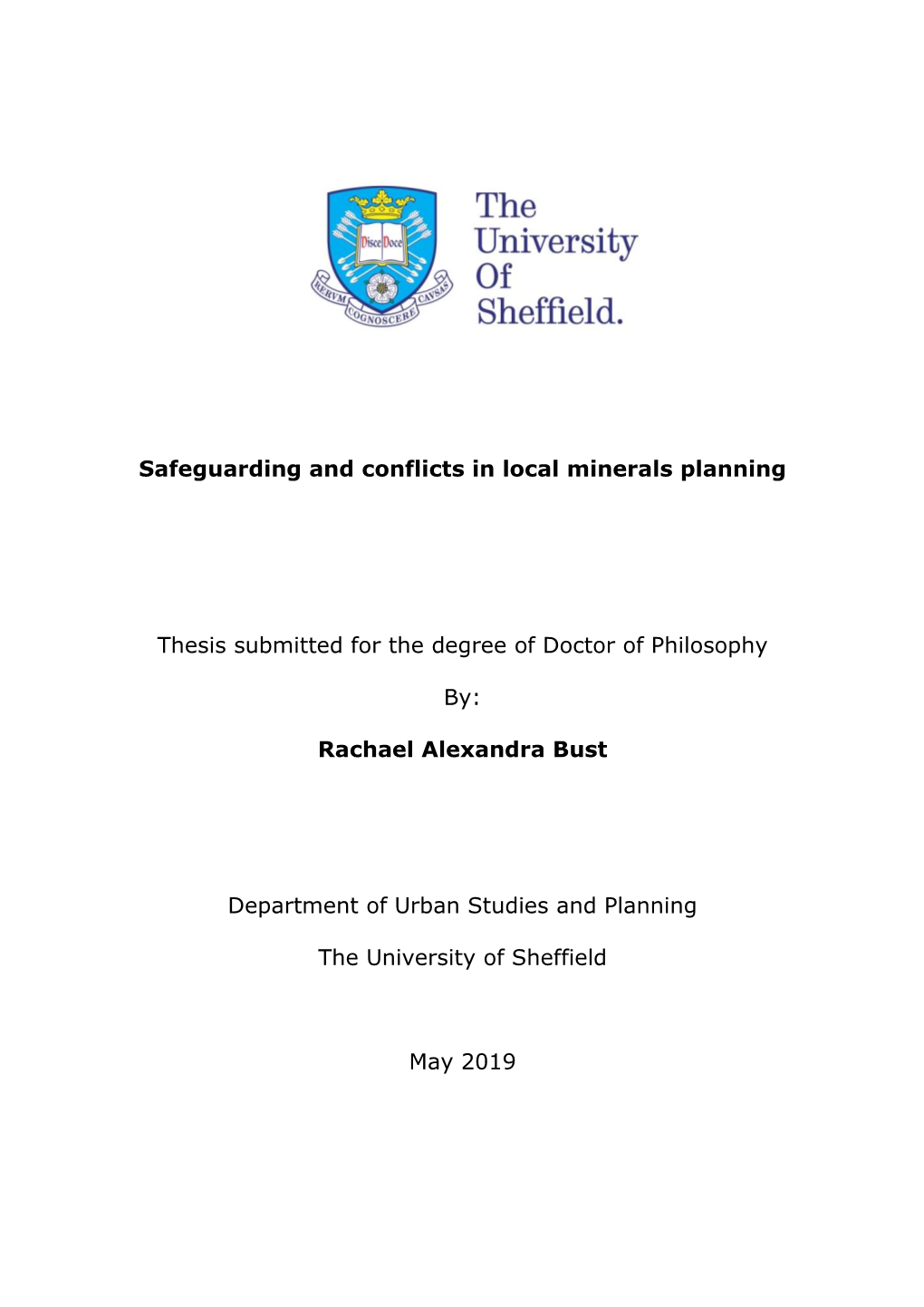 Safeguarding and Conflicts in Local Minerals Planning