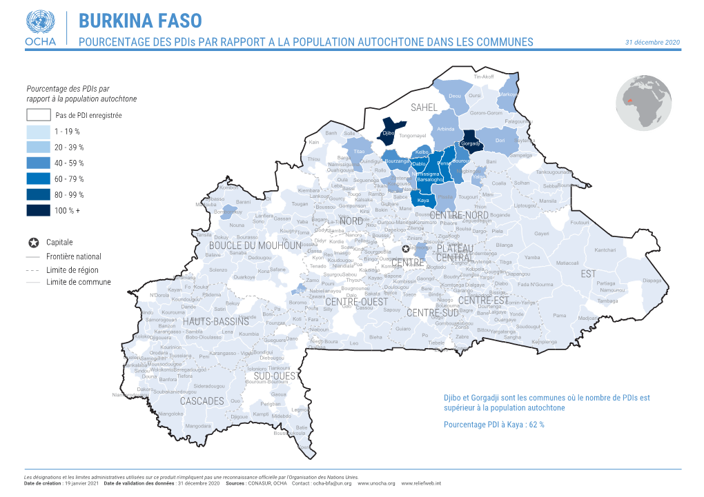 BFA Pourcentage PDI Par Rapport À La Population 19012021