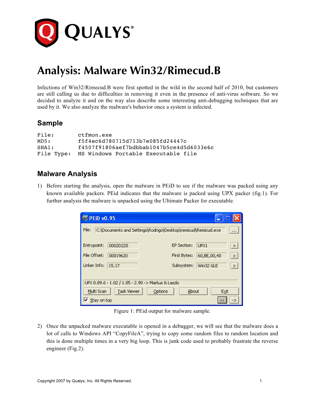 Analysis: Malware Win32/Rimecud.B