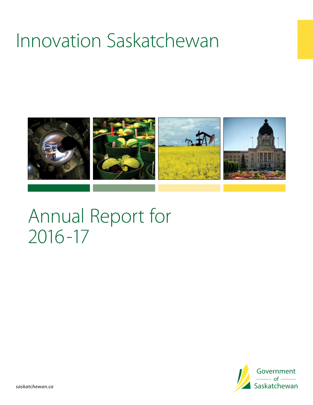 Annual Report for 2016-17 Innovation Saskatchewan