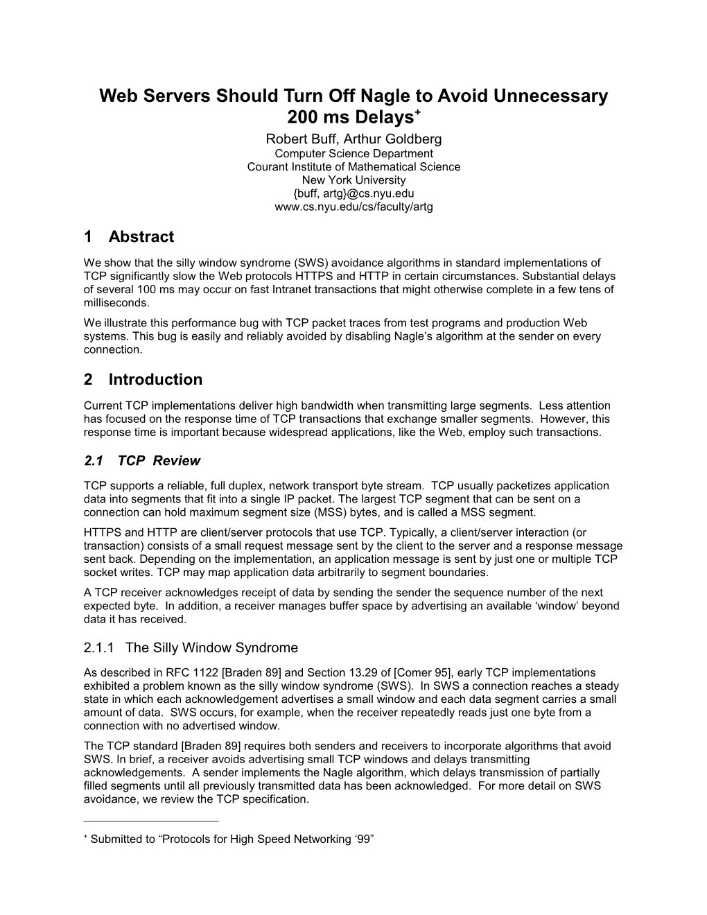 The Performance of Microsoft TCP Implementations: a Bug and Its Fix