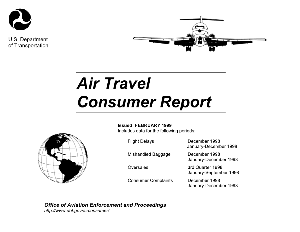 Air Travel Consumer Report