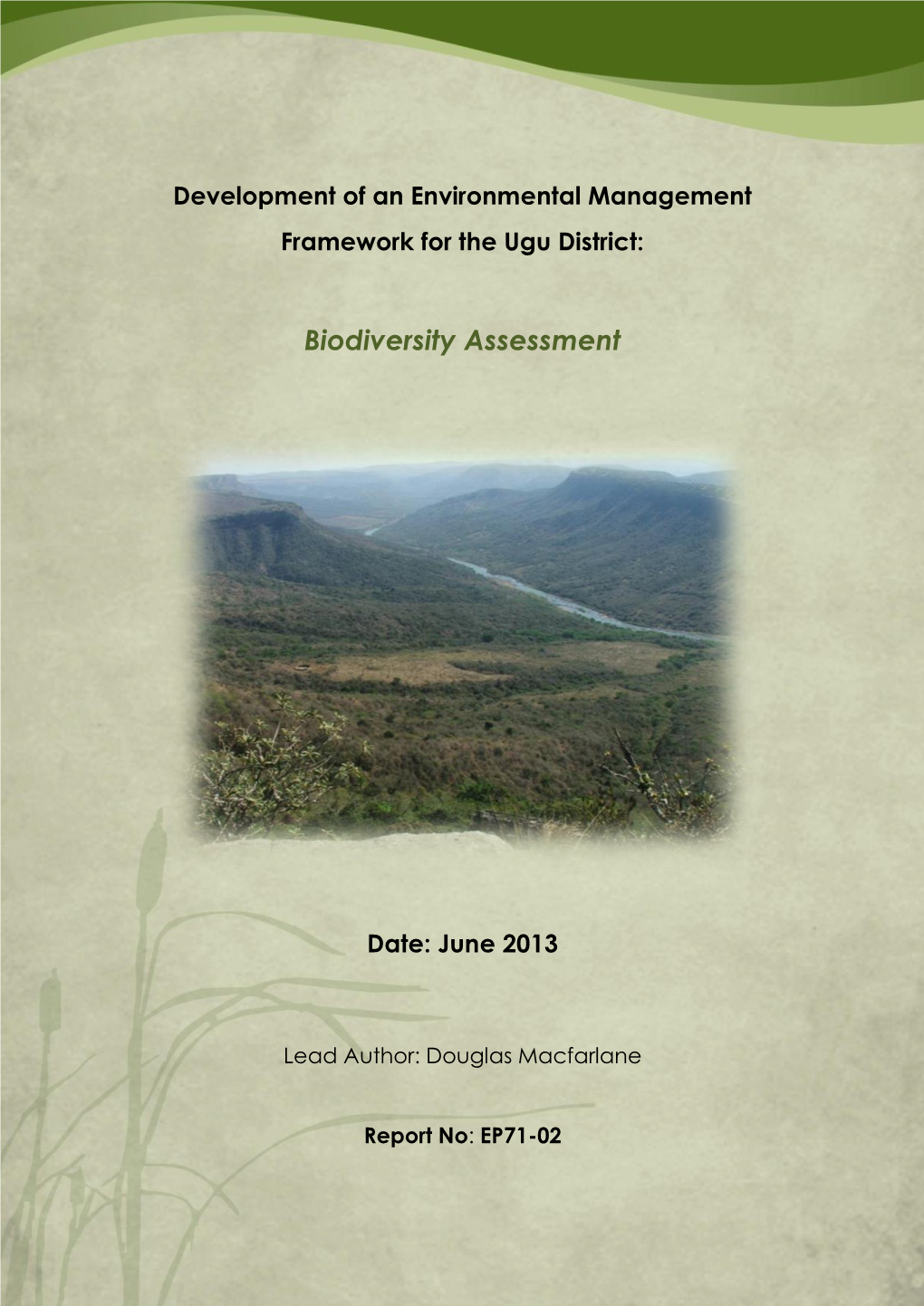 Biodiversity Assessment June 2013