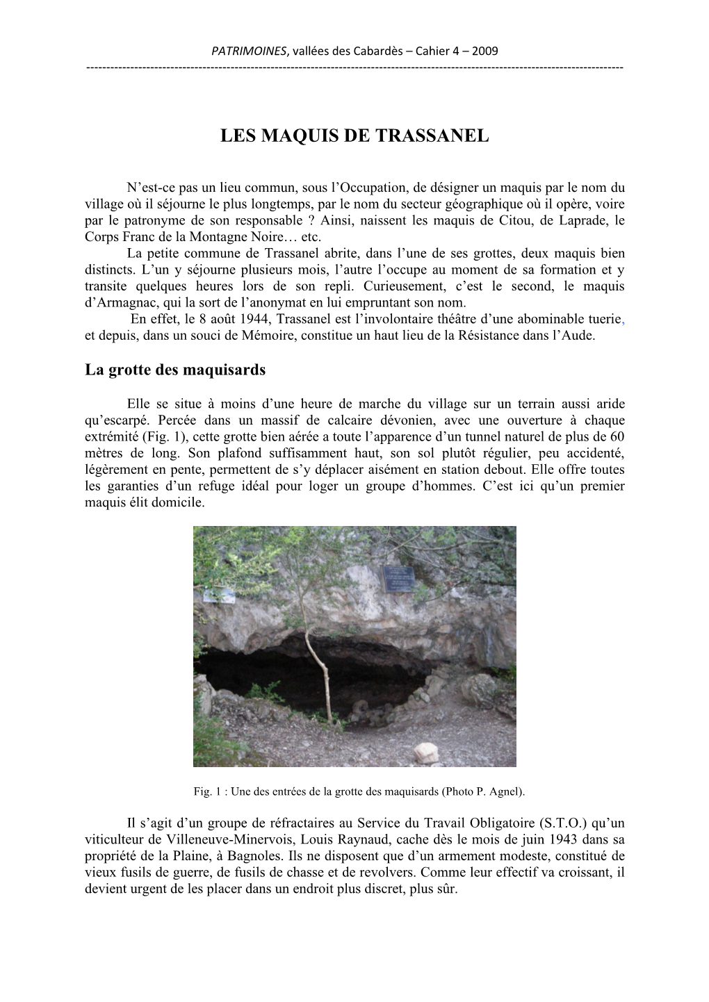 Cahier 4 – Les Maquis De Trassanel