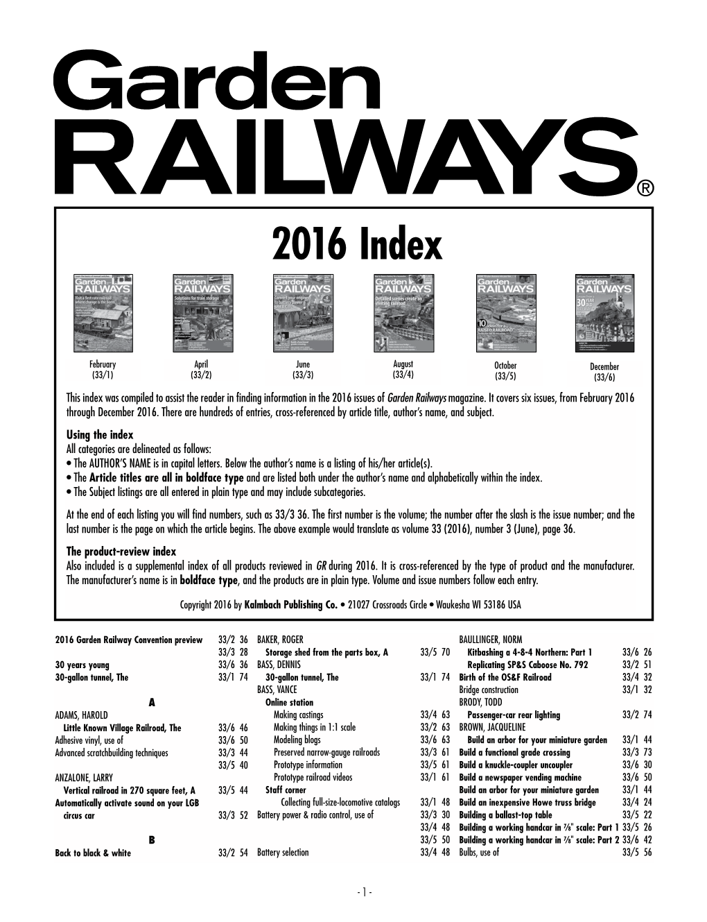 GRW Index 2016