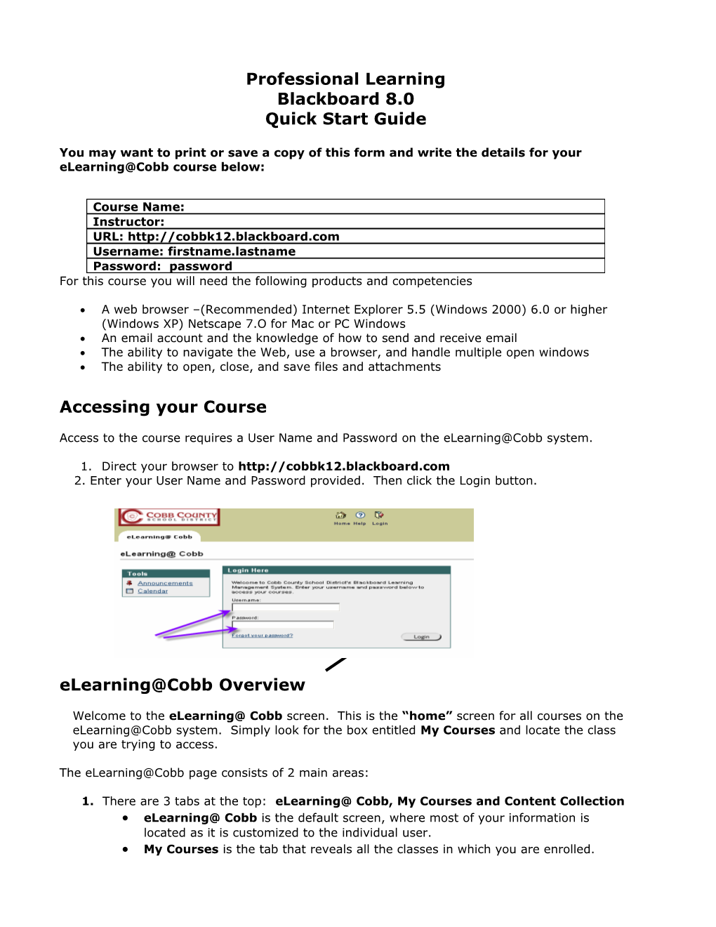 Elearning Cobb Beginners Quick Reference Guide s1