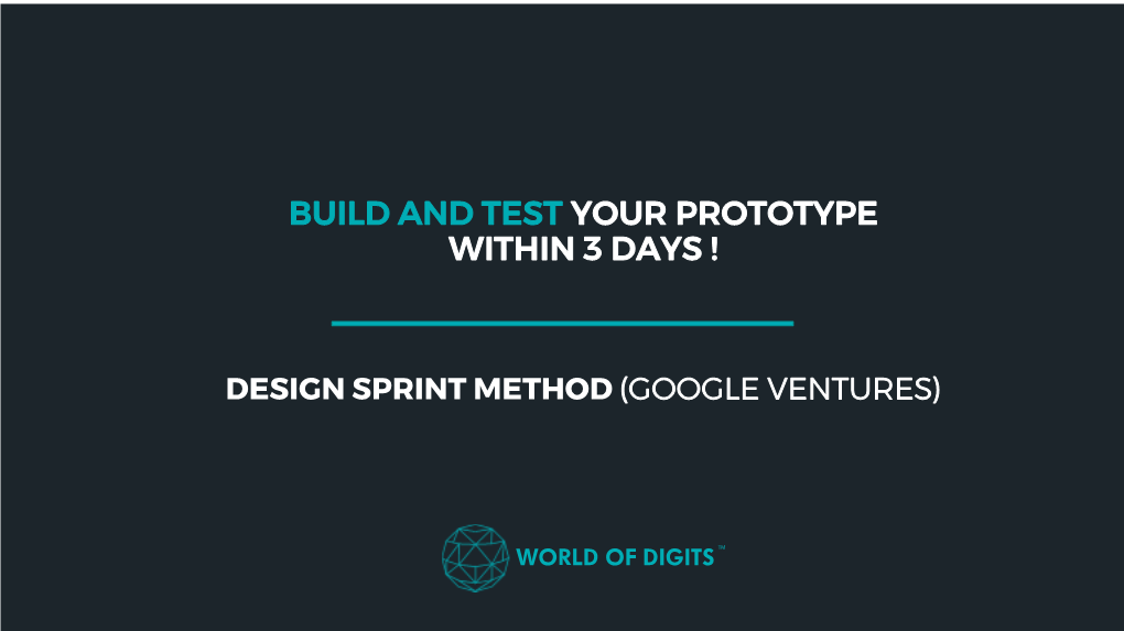 Design Sprint Method (Google Ventures) What Is a Design Sprint? Experience Studio