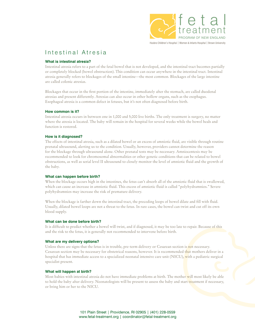 Intestinal Atresia Handout