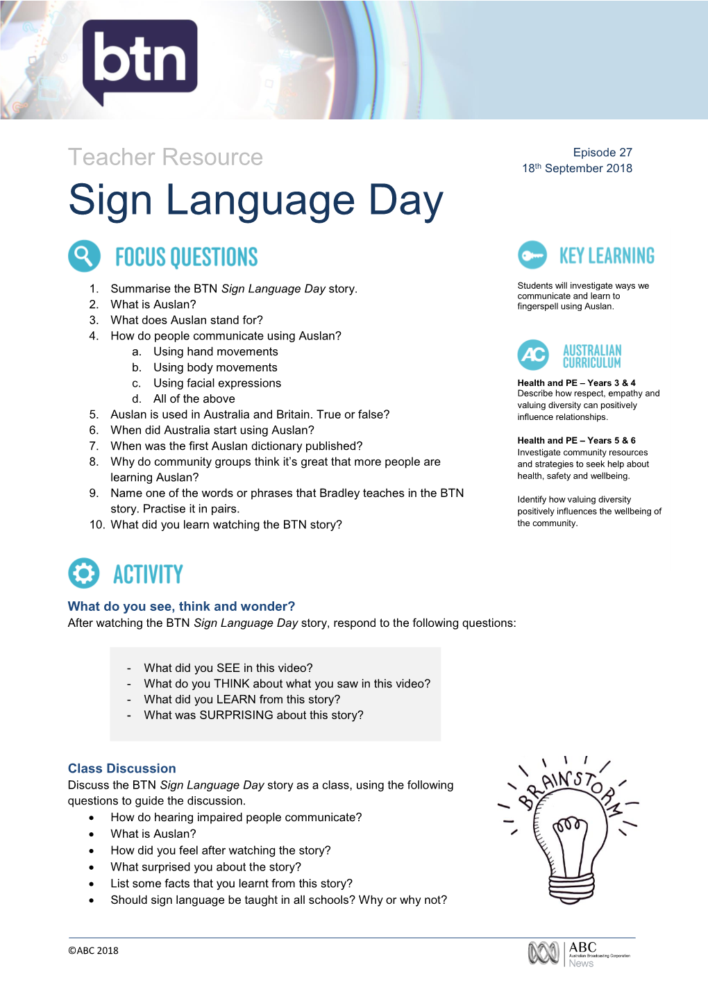 Sign Language Day