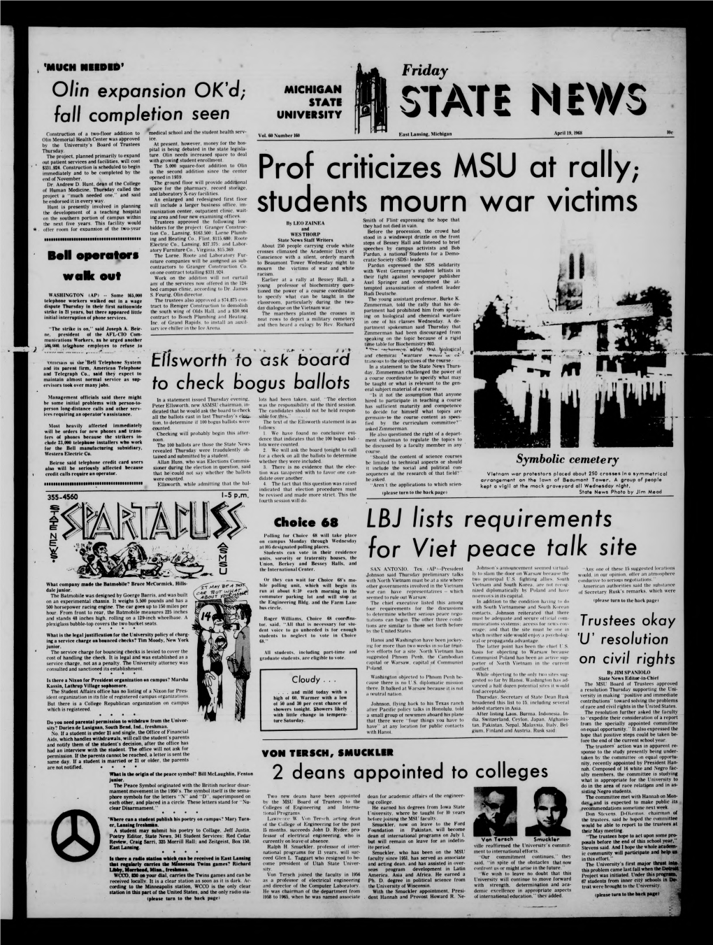 Prof Criticizes MSU at Rally; Dr