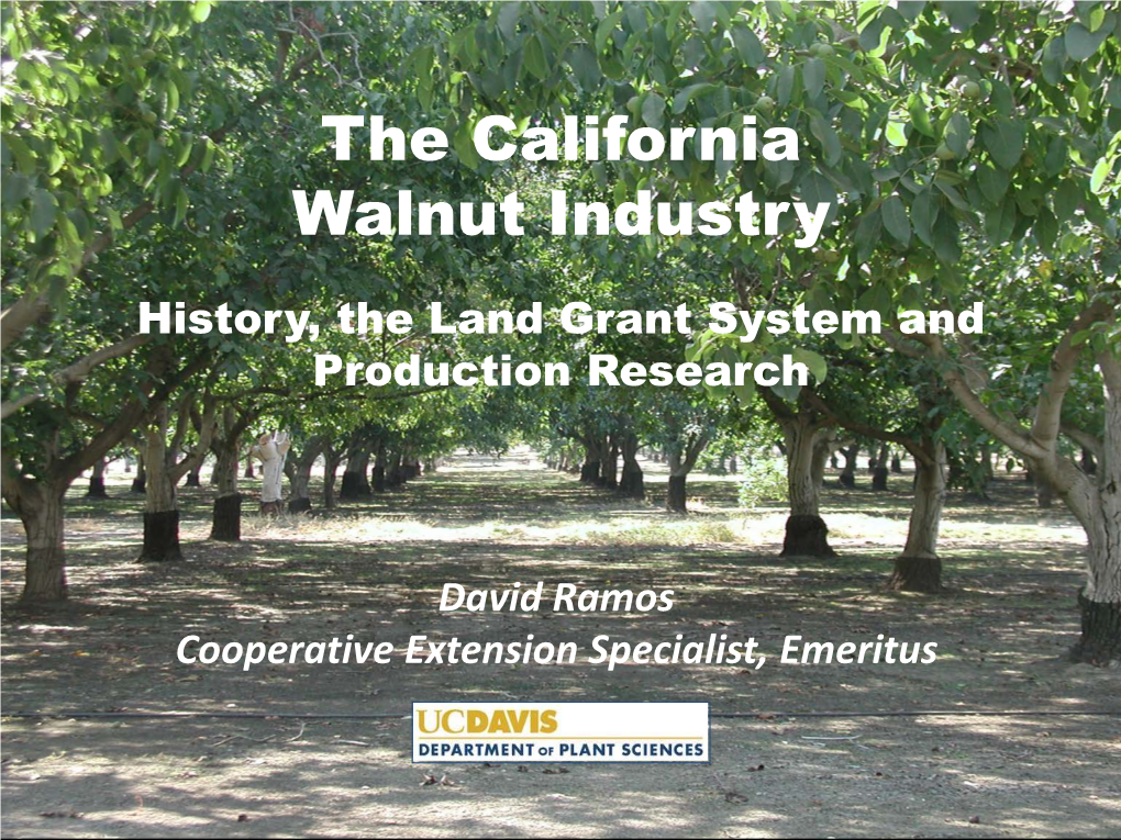 The California Walnut Industry