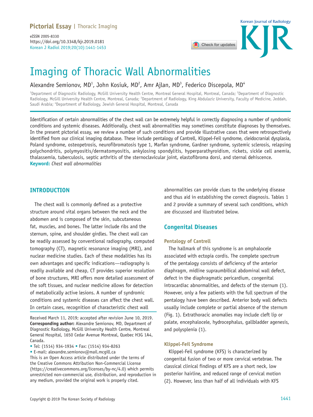 Imaging of Thoracic Wall Abnormalities