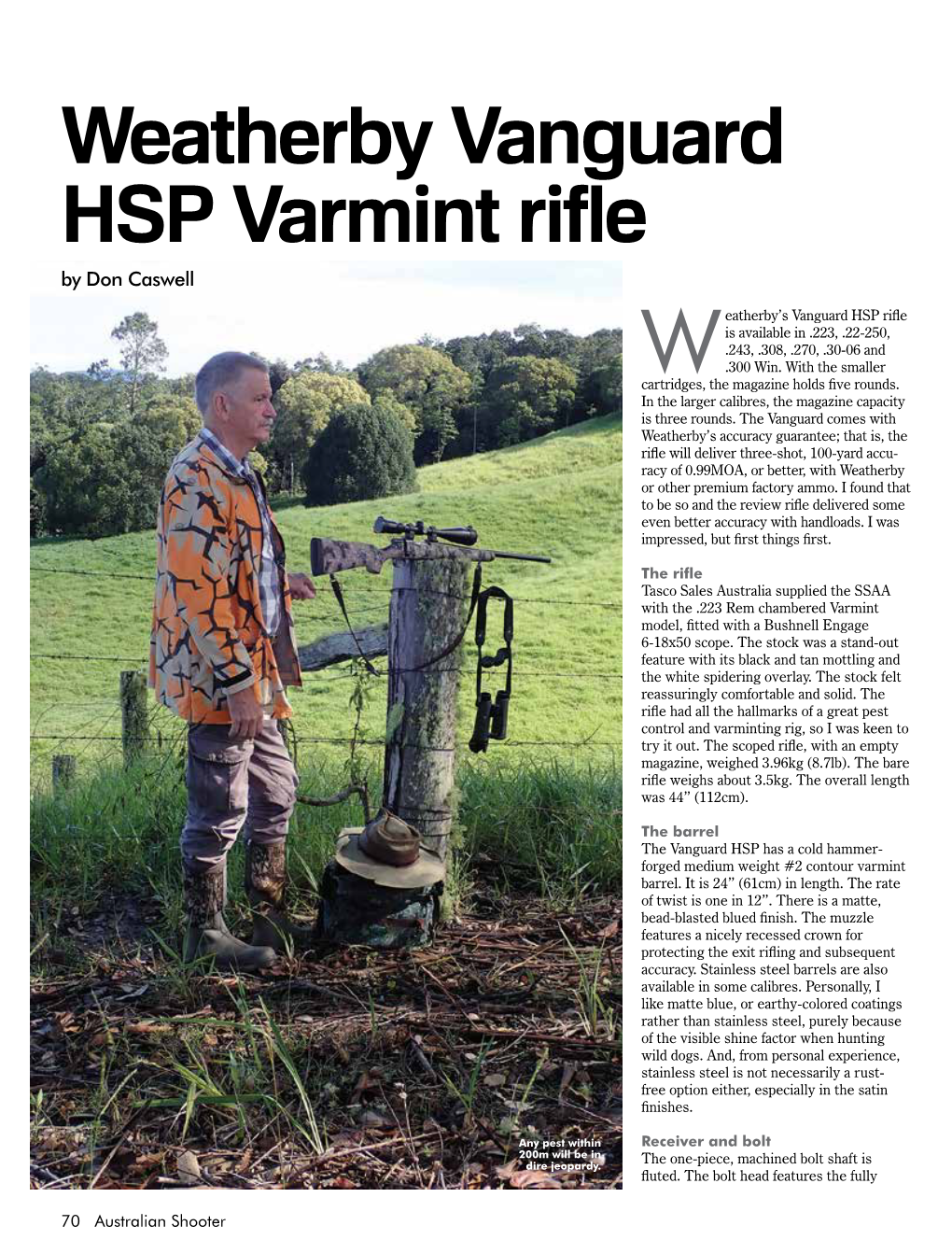 Weatherby Vanguard HSP Varmint Rifle by Don Caswell
