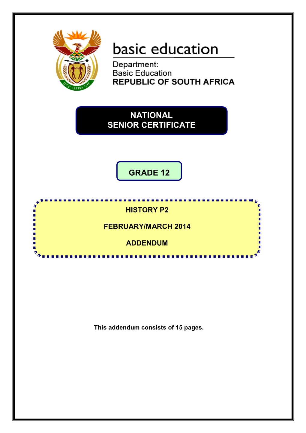 National Senior Certificate Grade 12