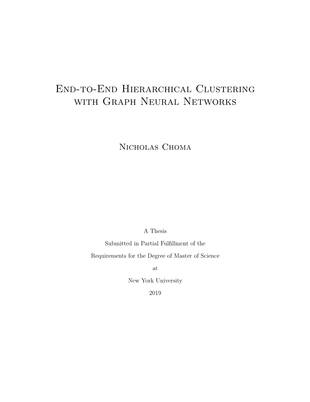 End-To-End Hierarchical Clustering with Graph Neural Networks