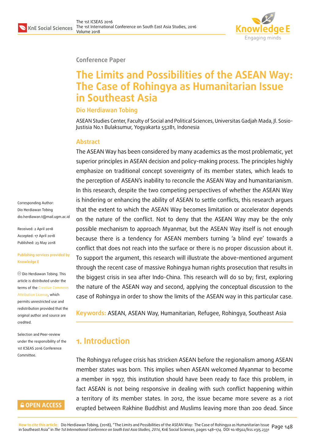 The Limits and Possibilities of the ASEAN